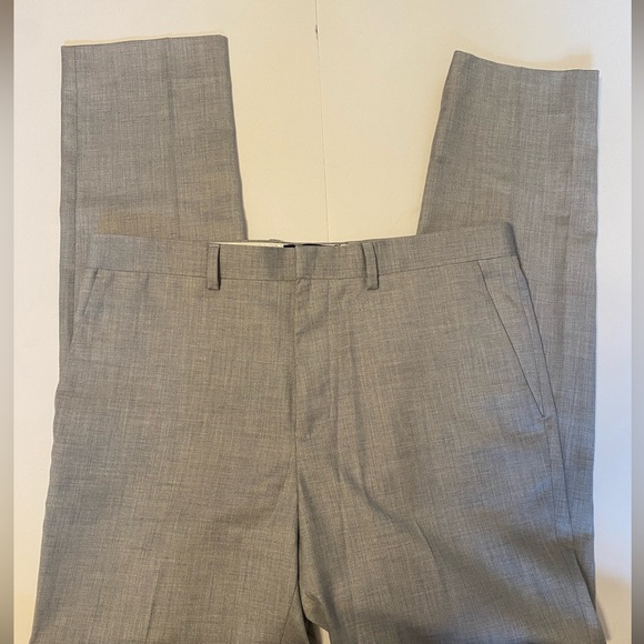 Topman Gray Slacks Flat Front - Picture 2 of 5